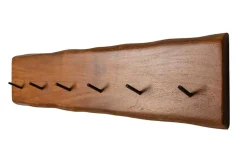 Massive Wand-Garderobe MAMMUT 80cm Akazie mit 6 Kleiderhaken