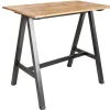 Massiver Bartisch CASTLE 120cm Wildeiche natur Stehtisch Industrial Design