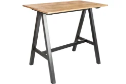 Massiver Bartisch CASTLE 120cm Wildeiche natur Stehtisch Industrial Design