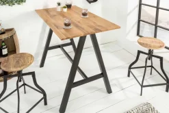 Massiver Bartisch CASTLE 120cm Wildeiche natur Stehtisch Industrial Design