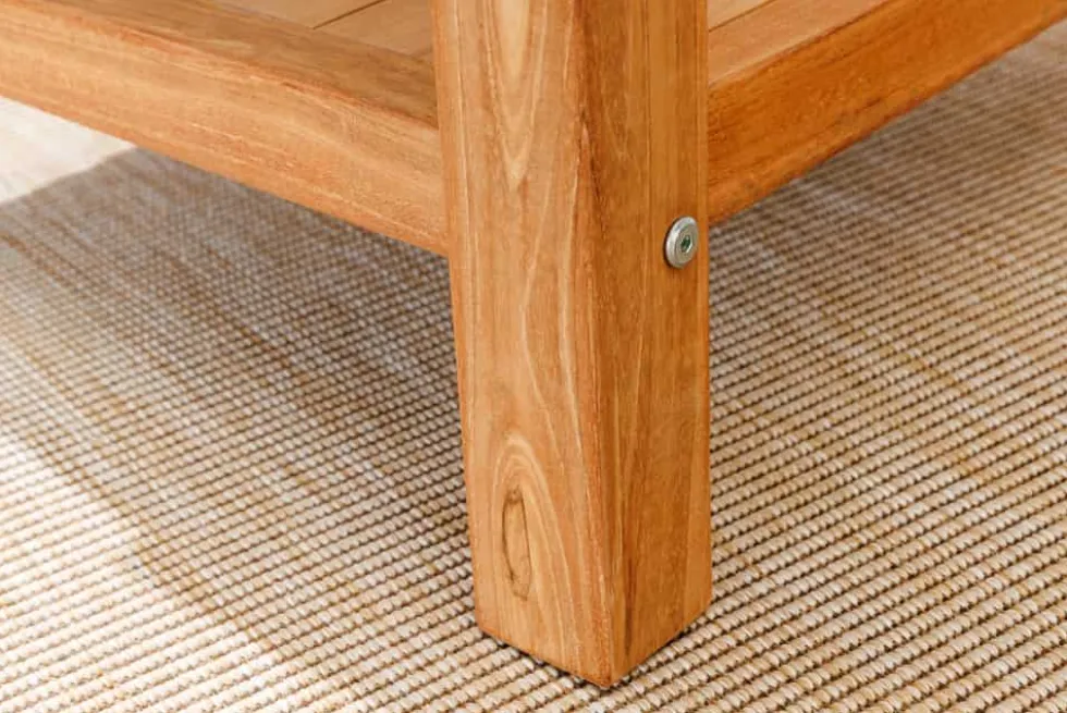 Massiver Beistelltisch EMPIRE TEAK 50cm natur Teakholz