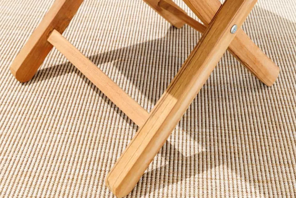 Massiver Beistelltisch EMPIRE TEAK 45cm natur Teakholz wetterfest