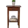 Massiver Beistelltisch HEMINGWAY 55cm coffee Mahagoniholz Shabby Chic Telefontisch