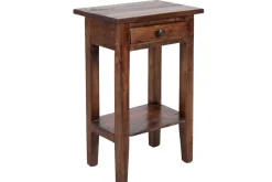 Massiver Beistelltisch HEMINGWAY 55cm coffee Mahagoniholz Shabby Chic Telefontisch