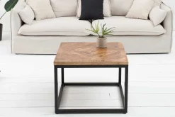 Massiver Beistelltisch INFINITY HOME 60cm Mangoholz Industrial Design