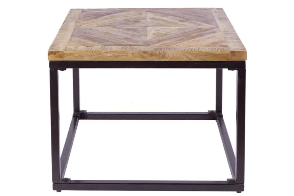 Massiver Beistelltisch INFINITY HOME 60cm Mangoholz Industrial Design