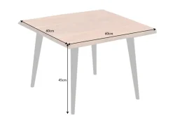 Massiver Beistelltisch ORGANIC LIVING 60cm braun Akazie Couchtisch Live Edge
