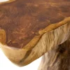 Massiver Beistelltisch ROOT 40cm Teakholz mit Jahresringen