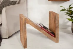 Massiver Beistelltisch Z 45cm Mangoholz Z-Form in Handarbeit gefertigt