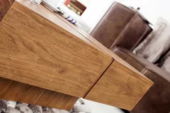 Massiver Couchtisch BOLT 70cm braun Mangoholz honey finish handmade