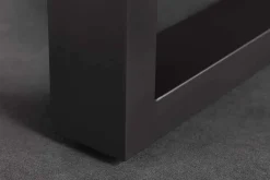 Massiver Couchtisch GENESIS 110cm braun anthrazit Akazie Baumkante Kufengestell