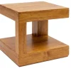 Massiver Couchtisch GIANT 45cm braun honey finish Mangoholz mit Ablagefach