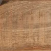 Massiver Couchtisch IRON CRAFT 100cm Mangoholz mit Schublade schwarzes Metallgestell