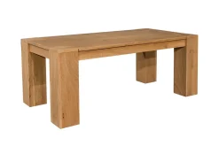 Massiver Couchtisch MAKASSAR 100cm natur Mangoholz cream finish einzigartige Maserung