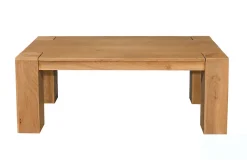 Massiver Couchtisch MAKASSAR 100cm natur Mangoholz cream finish einzigartige Maserung