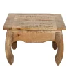 Massiver Couchtisch OPIUM ANTIQUE 60cm natur Mangoholz Beistelltisch