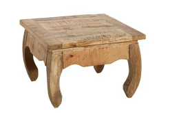 Massiver Couchtisch OPIUM ANTIQUE 60cm natur Mangoholz Beistelltisch