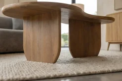 Massiver Couchtisch ORGANIC 120cm natur honey finish Mangoholz organische Form