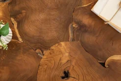 Massiver Couchtisch SQUARE 90cm Teakholz Würfel Handarbeit