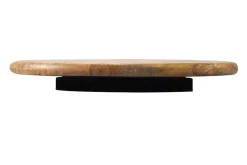 Massiver Drehteller SERVANT 60cm natur Mangoholz drehbare Servierplatte rund