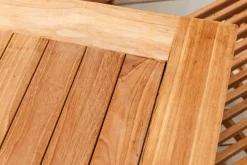 Massiver Esstisch EMPIRE TEAK 100cm natur Teakholz klappbar