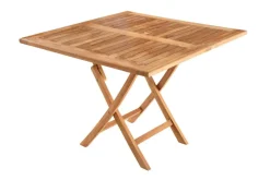 Massiver Esstisch EMPIRE TEAK 100cm natur Teakholz klappbar