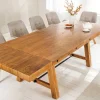 Massiver Esstisch FINCA 165-240cm vintage braun verlängerbar recyceltes Pinienholz