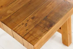 Massiver Esstisch FINCA 165-240cm vintage braun verlängerbar recyceltes Pinienholz