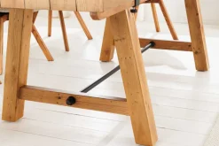Massiver Esstisch FINCA 165-240cm vintage braun verlängerbar recyceltes Pinienholz