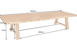 Massiver Esstisch FINCA 400cm vintage braun recyceltes Pinienholz