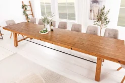 Massiver Esstisch FINCA 400cm vintage braun recyceltes Pinienholz