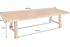 Massiver Esstisch FINCA 300cm vintage braun recyceltes Pinienholz