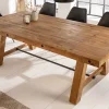 Massiver Esstisch FINCA 200cm vintage braun recyceltes Pinienholz Industrial Design