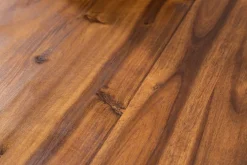 Massiver Esstisch GENESIS 200cm braun Akazienholz Baumkante Eisengestell Industrial
