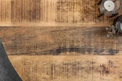 Massiver Esstisch IRON CRAFT 120cm rund natur Mangoholz