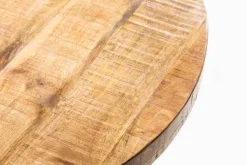 Massiver Esstisch IRON CRAFT 80cm rund natur Mangoholz