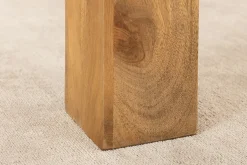 Massiver Esstisch MAKASSAR 160cm natur Mangoholz cream finish lackiert rechteckig