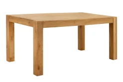 Massiver Esstisch MAKASSAR 160cm natur Mangoholz cream finish lackiert rechteckig