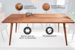 Massiver Esstisch MYSTIC LIVING 160cm Akazie natur Massivholz