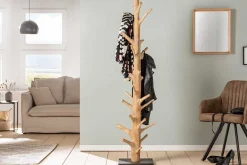 Massiver Garderobenständer TREE NATURE 170cm natur Holz Kleiderständer