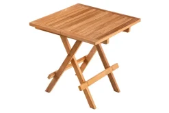 Massiver Gartenbeistelltisch EMPIRE TEAK 50cm natur Teakholz klappbar