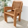 Massiver Gartenstuhl EMPIRE TEAK natur Teakholz stapelbar