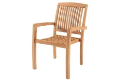 Massiver Gartenstuhl EMPIRE TEAK natur Teakholz stapelbar