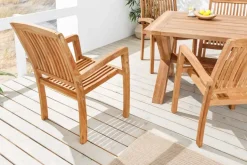 Massiver Gartenstuhl EMPIRE TEAK natur Teakholz stapelbar