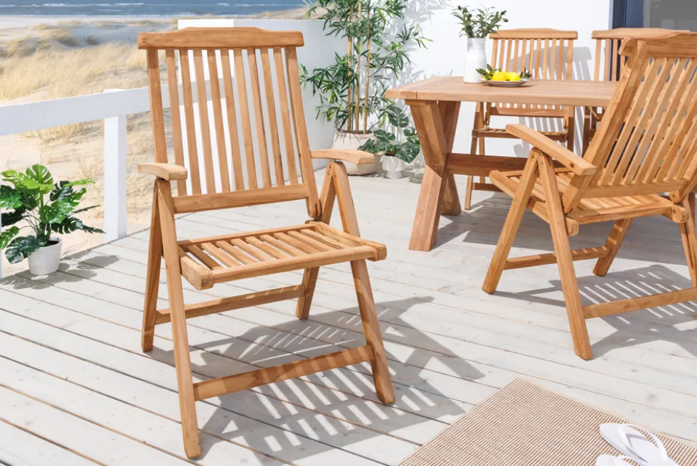 Massiver Gartenstuhl EMPIRE TEAK Teakholz klappbar