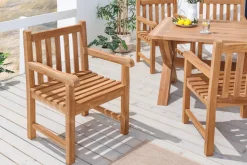 Massiver Gartenstuhl EMPIRE TEAK natur Teakholz Outdoor