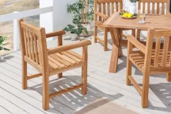 Massiver Gartenstuhl EMPIRE TEAK natur Teakholz Outdoor