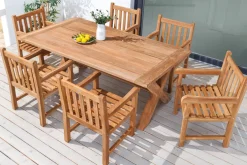Massiver Gartenstuhl EMPIRE TEAK natur Teakholz Outdoor