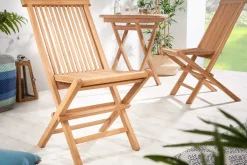 Massiver Gartenstuhl EMPIRE TEAK Teakholz klappbar Hochlehner wetterfest