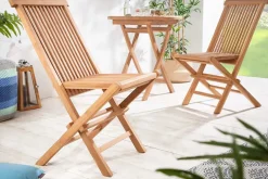 Massiver Gartenstuhl EMPIRE TEAK Teakholz klappbar Hochlehner wetterfest